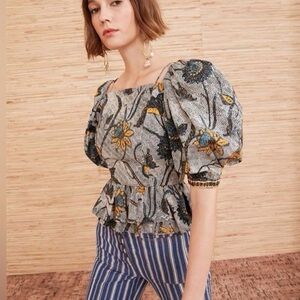 Carlotta Puff Sleeve Top - Multicolor from Ulla Johnson
